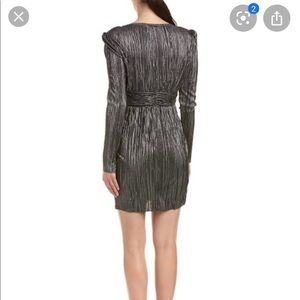 BCBG Metallic Pleated Dress